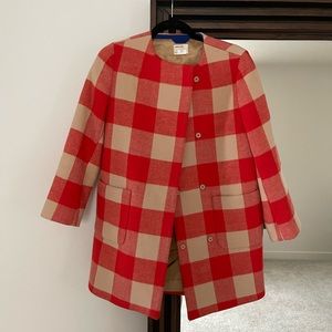 Crewcuts Orange & Tan plaid Coat